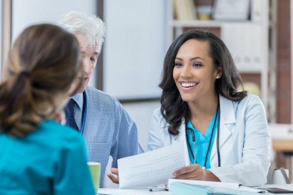 Nurse preparing for job interview with resume materials